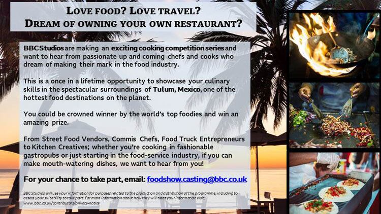BBC looking for chefs to compete in new TV cooking show