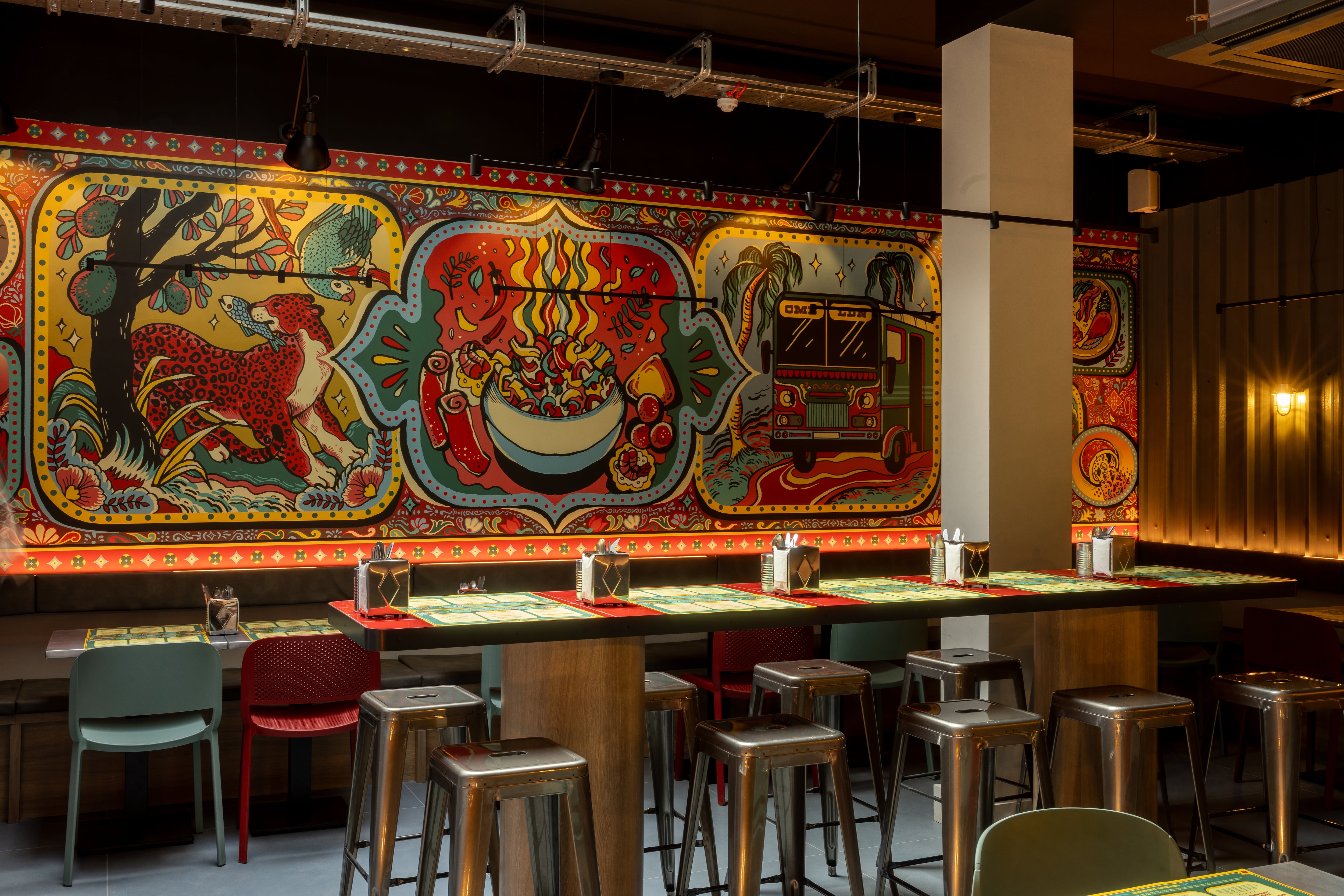 Interior of Sri Lankan restaurant ADOH!