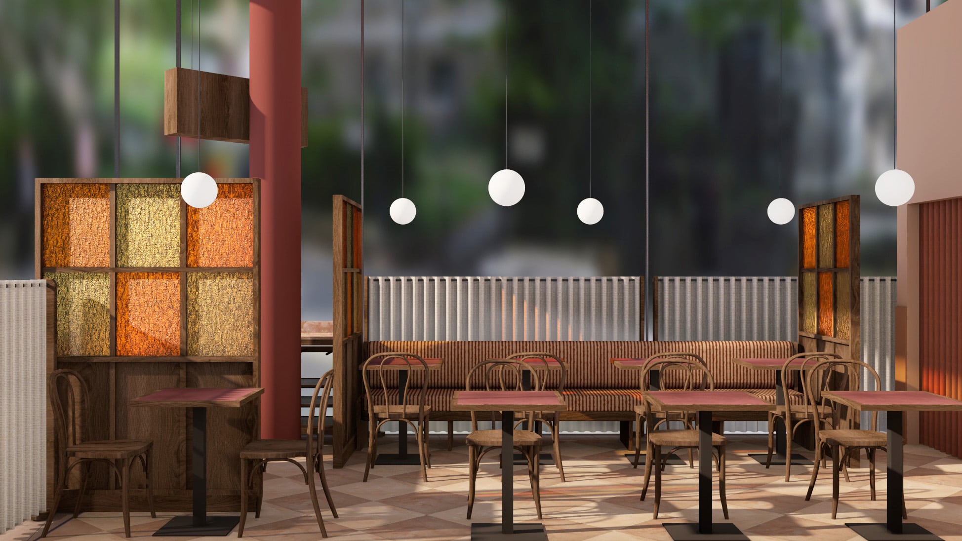 A CGI of Emilia’s upcoming restaurant near Tottenham Court Road