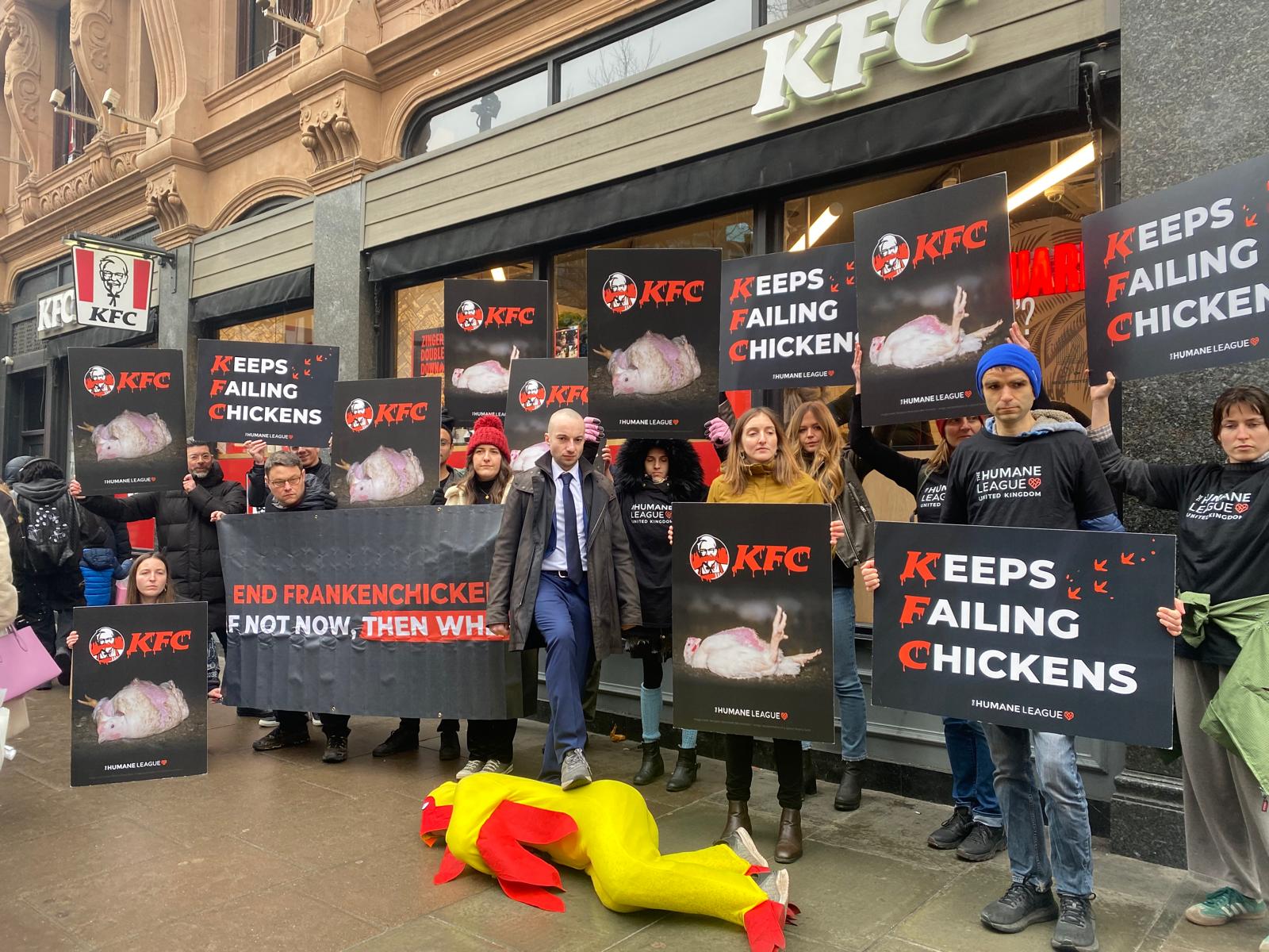 KFC accused of ‘welfare washing’ as series of Frankenchicken protests begin