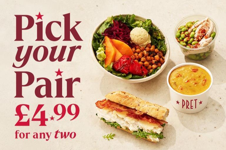 Pret's Pick You Pair range