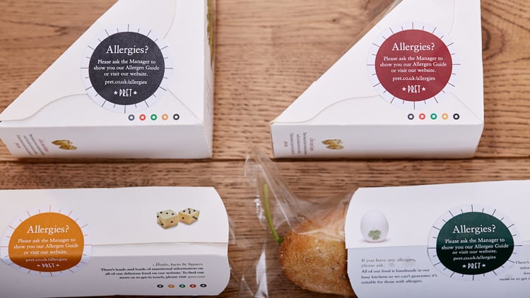 Pret to complete allergen label roll out this week 