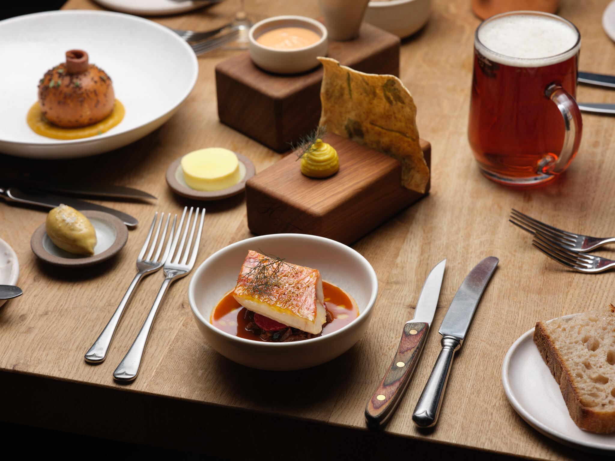 Dishes at The Hand & Flowers