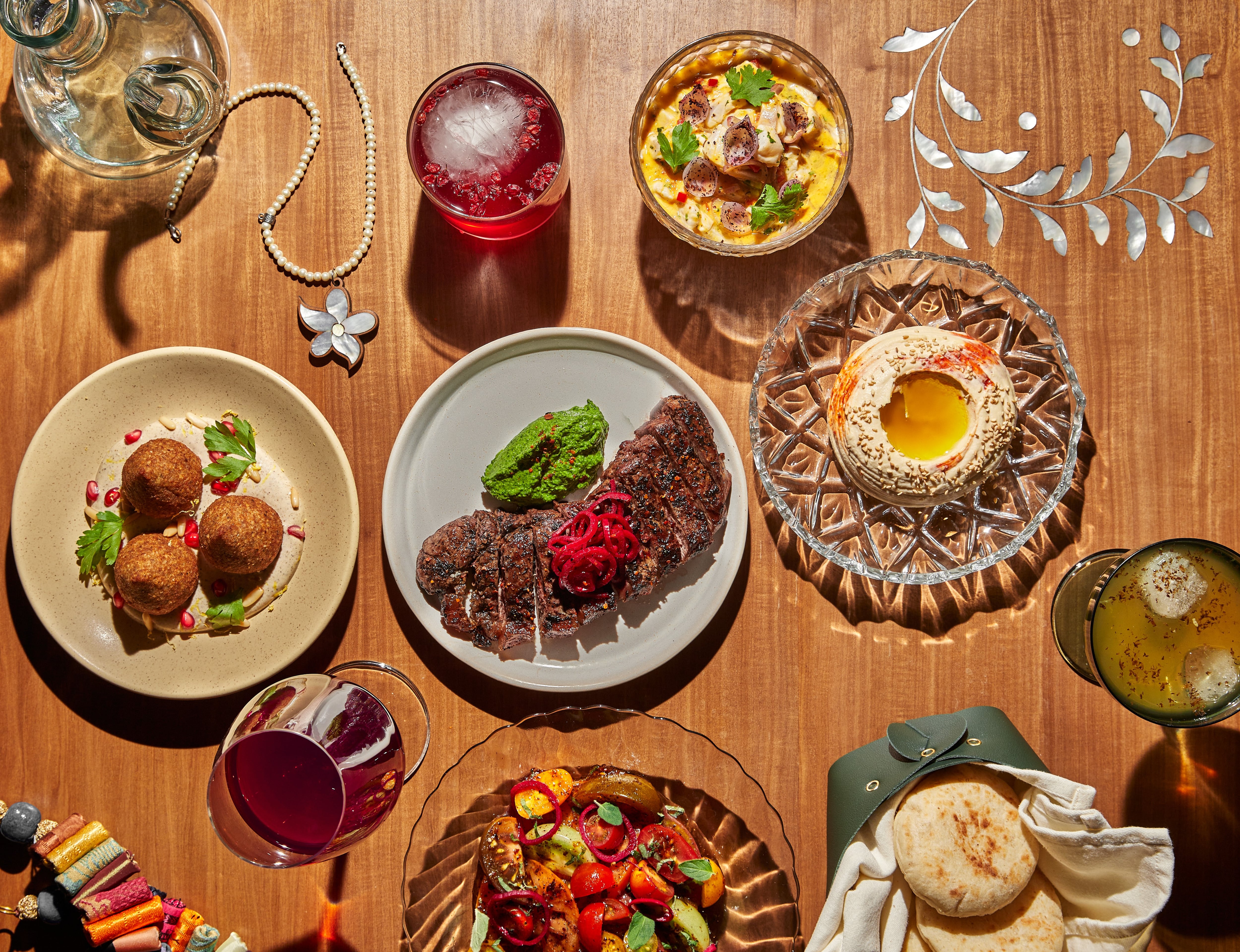 A selection of Middle Easter dishes at Noreen