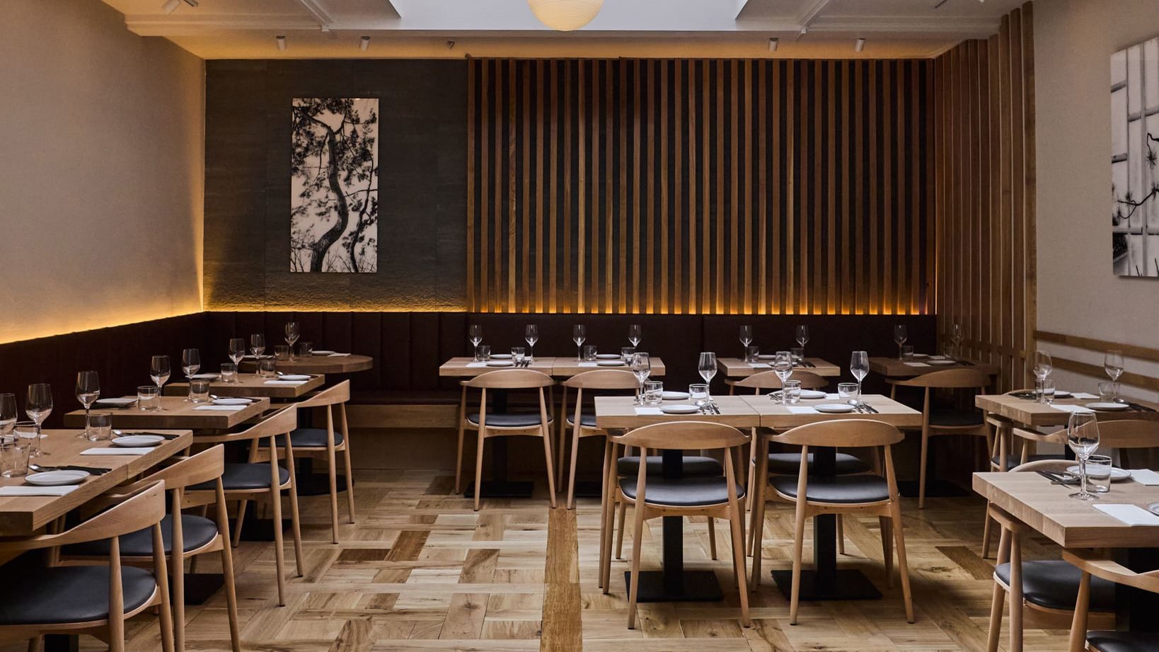 Interior of Korean restaurant KOBA