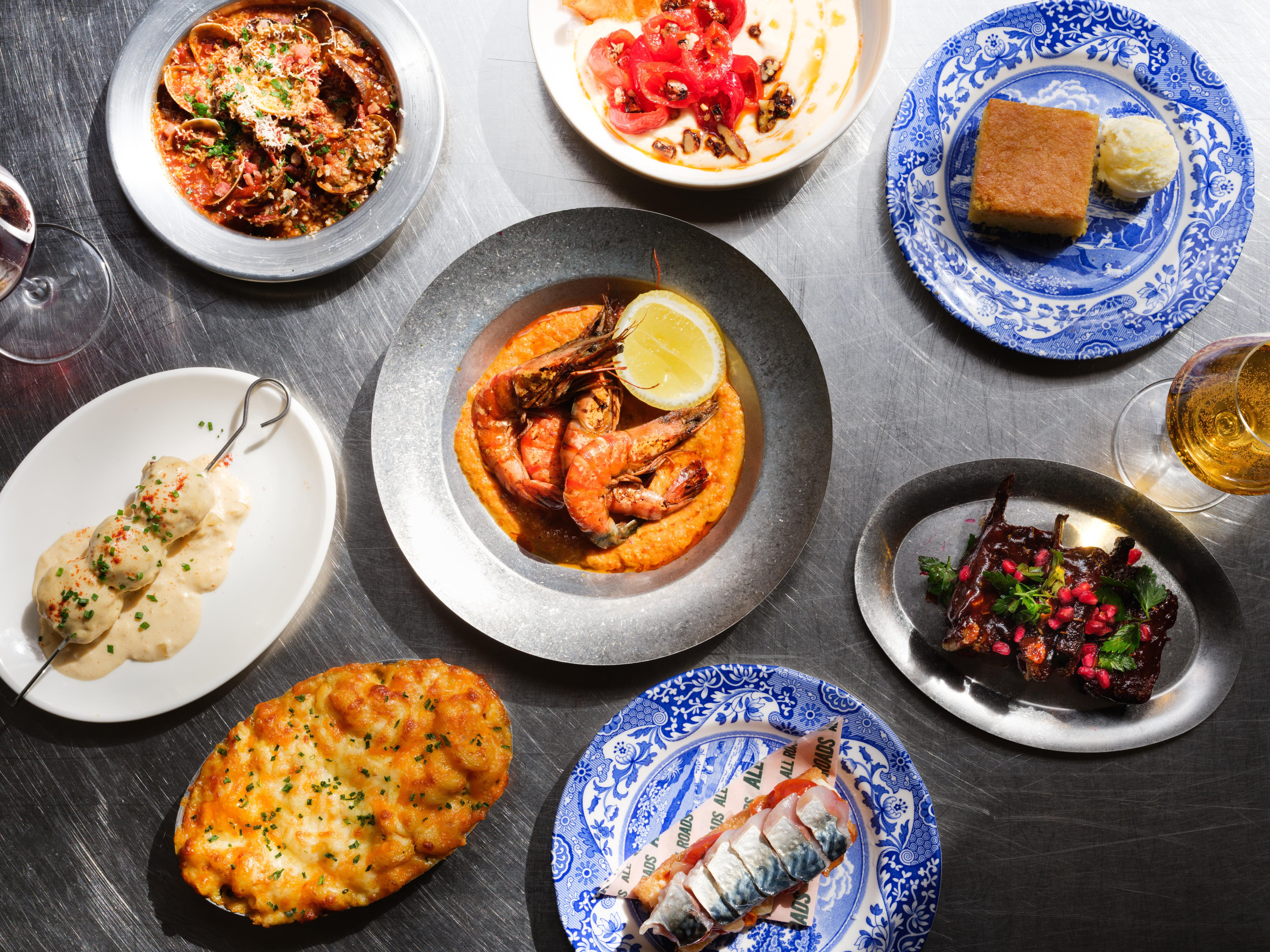 Dishes at All Roads Brixton