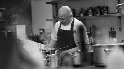 Matt Weedon head chef at The Feathered Nest in the Cotswolds 