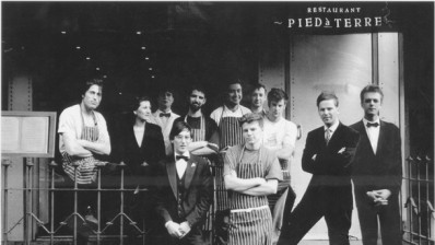 The original Pied à Terre team in 1991. Richard Neat (left) with David Moore (second from the right)
