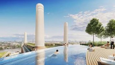The art'otel planned for Battersea will include a rooftop pool with views of Battersea Power Station