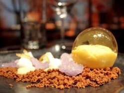 The 'Yuzu Cream Sugar Bulb' features on the new dessert menu at Park Plaza’s Riverbank hotel
